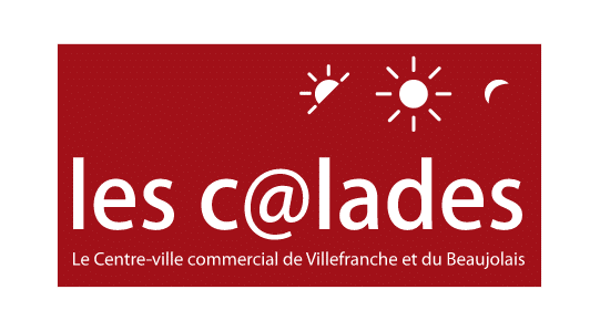 rougevert communication - logo Les Calades, centre-ville commercial de Villefranche et du Beaujolais