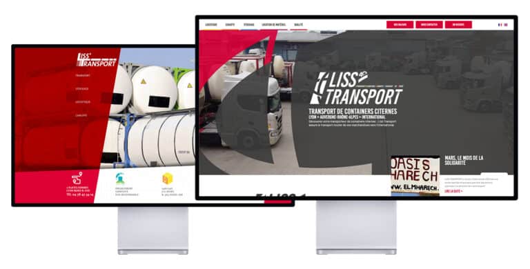 rougevert communication - Site internet Liss Transport